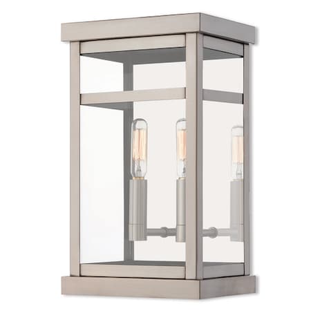 Livex Lighting Hopewell 2 Light Brushed Nickel Outdoor 20702-91